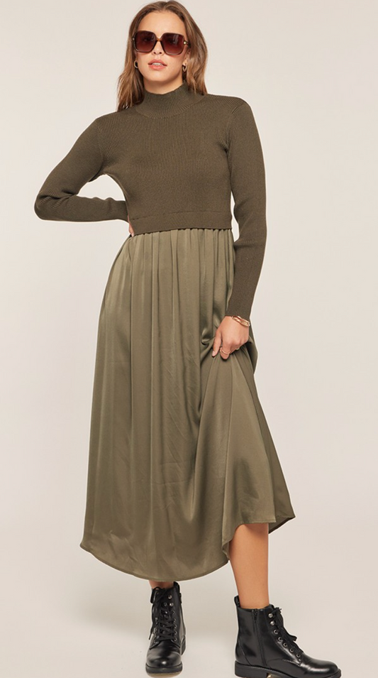 The Sage Petal Dress